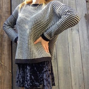Black and white sweater